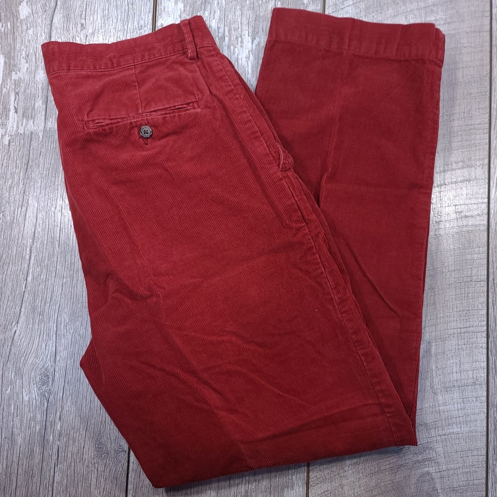 Polo Ralph Lauren Corduroy Pants Mens 36x30 Red Straight Leg Trousers